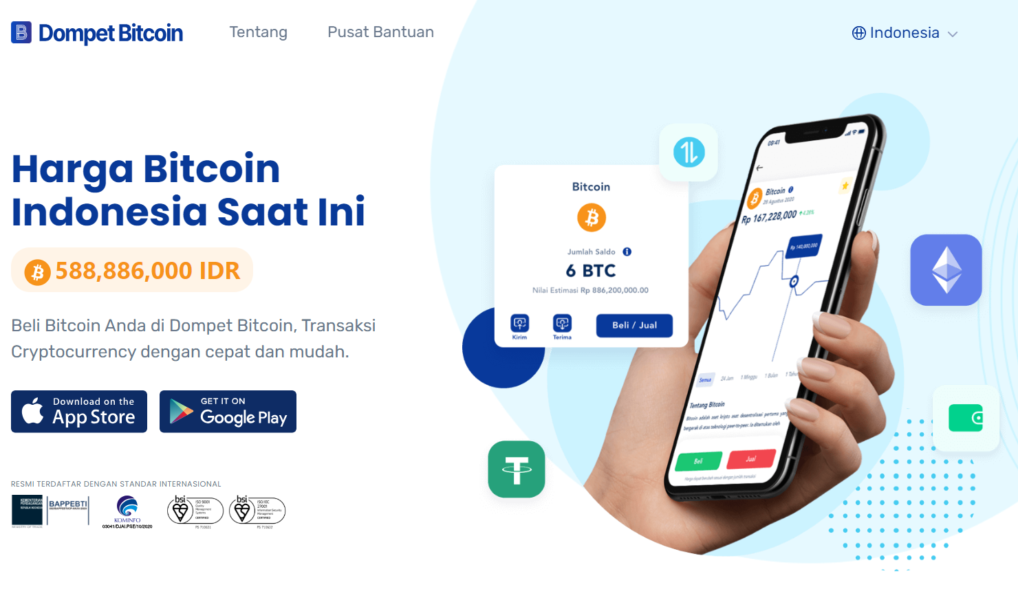 Dompet Bitcoin Landing Page